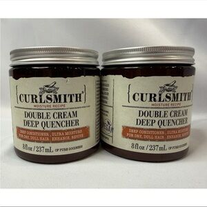Curlsmith Double Cream Deep Quencher Dry Curly Hair Conditioner LOT of 2 *T12